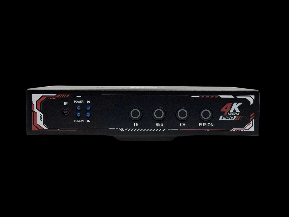 Godlike 4K Pro 4K 120Hz DMA fuser, front three-quarter view